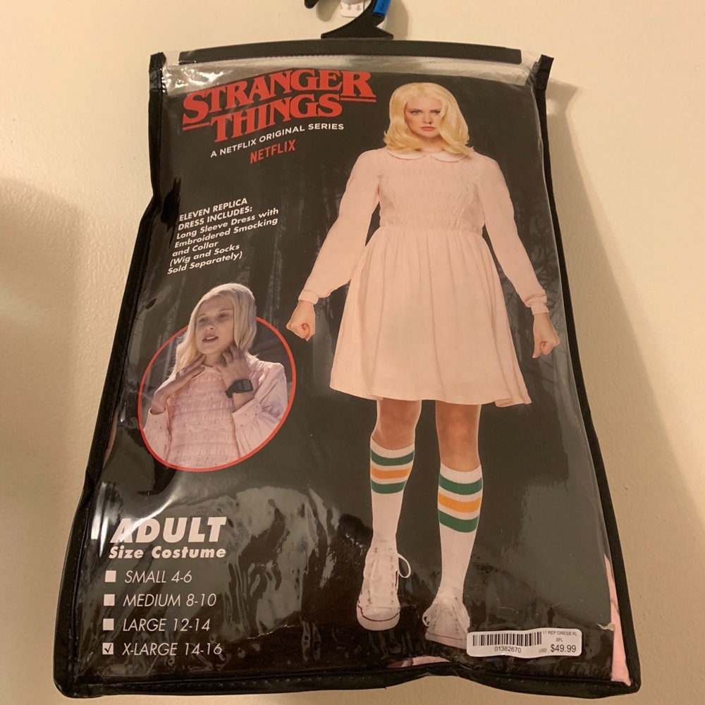 Halloween costume Eleven. wig , socks and dress